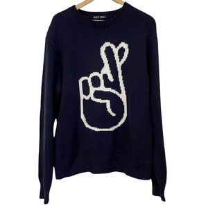Alex Mill Navy Sweater with White Peace Sign